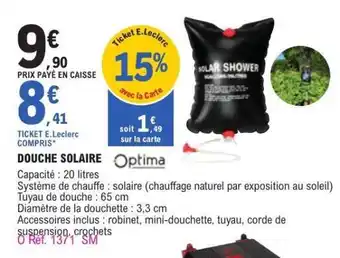 DOUCHE SOLAIRE