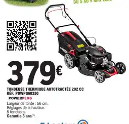 E.Leclerc TONDEUSE THERMIQUE AUTOTRACTÉE 202 CC offre