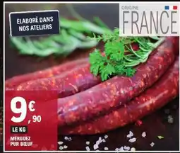 E.Leclerc Merguez pur bœuf offre