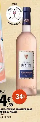 E.Leclerc AOP CÔTES DE PROVENCE ROSÉ IMPÉRIAL PRADEL offre