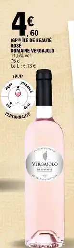 E.Leclerc IGP ÎLE DE BEAUTÉ ROSÉ DOMAINE VERGAJOLO offre