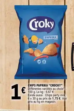 E.Leclerc CHIPS PAPRIKA “CROCKY” offre