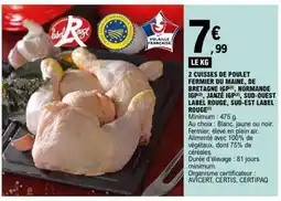 E.Leclerc 2 Cuisses de Poulet Fermier offre