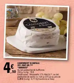 E.Leclerc Camembert di Bufala offre