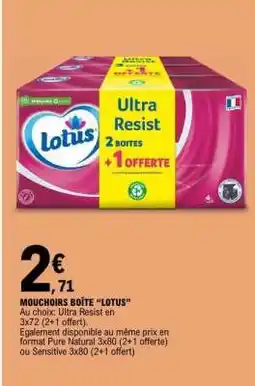 E.Leclerc MOUCHOIRS BOÎTE “LOTUS” offre