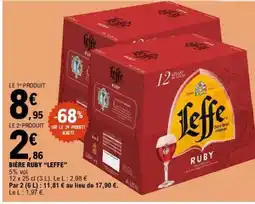 E.Leclerc BIÈRE RUBY LEFFE offre
