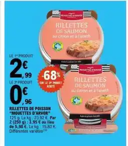 E.Leclerc RILLETTES DE POISSON MOUETTES D'ARVOR offre