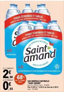 E.Leclerc Eau Minérale Naturelle Saint Amand offre