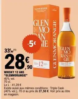 E.Leclerc WHISKY 12 ANS GLENMORANGIE offre