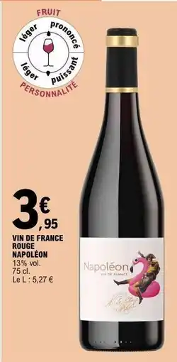 E.Leclerc Vin de France Rouge Napoléon offre