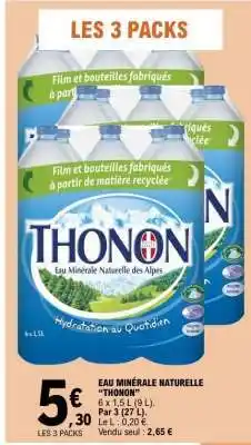 E.Leclerc Eau Minérale Naturelle Thonon offre