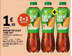 E.Leclerc BOISSON THÉ GLACÉ FUZE TEA offre