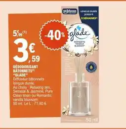 E.Leclerc DÉSODORISANT BÂTONNETS “GLADE” offre