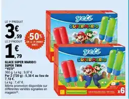E.Leclerc GLACE SUPER MARIO SUPER TWIN “YETI” offre