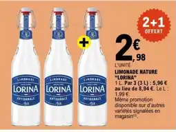 E.Leclerc LIMONADE NATURE LORINA offre