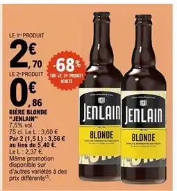 E.Leclerc Bière Blonde Jenlain offre