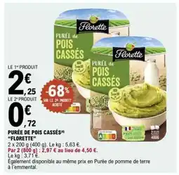 E.Leclerc PURÉE DE POIS CASSÉS FLORETTE offre