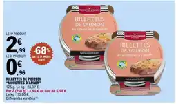 E.Leclerc RILLETTES DE POISSON MOUETTES D'ARVOR offre