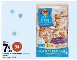 E.Leclerc COCKTAIL DE FRUITS DE MER SURGELÉS ESCAL offre