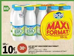 E.Leclerc LAIT UHT BIO DEMI-ÉCRÉMÉ MAXI FORMAT LACTEL offre