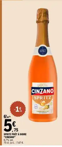 E.Leclerc Cinzano Spritz offre