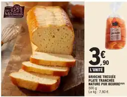 E.Leclerc BRIOCHE TRESSÉE PLATE TRANCHÉE NATURE PUR BEURRE offre