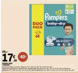 E.Leclerc Pampers Baby Dry Duo Pack offre