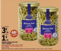 E.Leclerc HARICOTS VERTS EXTRA-FINS “GILLET CONTRÉS” offre
