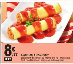 E.Leclerc CANNELLONI À L'ITALIENNE offre