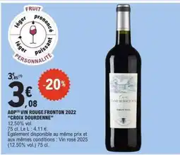 E.Leclerc AOP Vin Rouge Fronton 2022 'Croix Dourdenne' offre