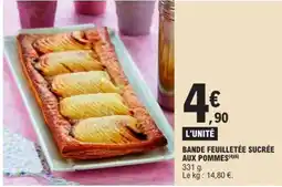 E.Leclerc BANDE FEUILLETÉE SUCRÉE AUX POMMES offre
