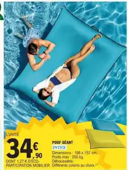 E.Leclerc POUF GÉANT INTEX offre