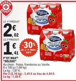 E.Leclerc P'TIT MAX(9) “DÉLISSE” offre