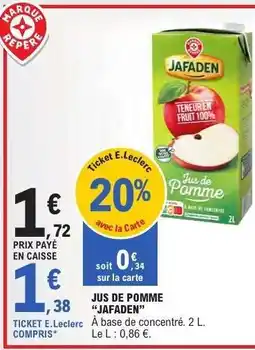 E.Leclerc Jus de Pomme 'Jafaden' offre