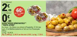 E.Leclerc Olives Vertes Dénoyautées Tropic Apéro offre