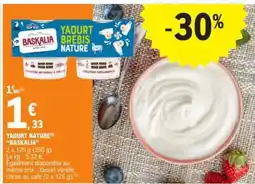 E.Leclerc YAOURT NATURE BASKALIA offre