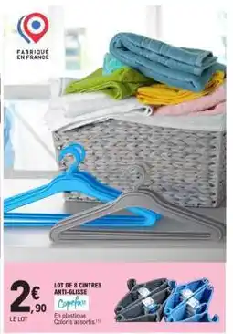 E.Leclerc LOT DE 8 CINTRES ANTI-GLISSE offre