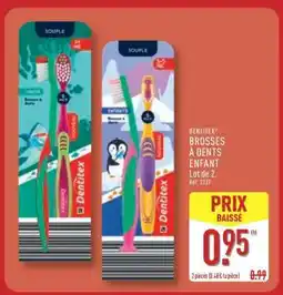 ALDI DENTITEX BROSSES À DENTS ENFANT Lot de 2 offre