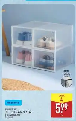 ALDI HOME CREATION BOÎTES DE RANGEMENT offre