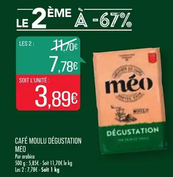 Match Café moulu dégustation meo offre