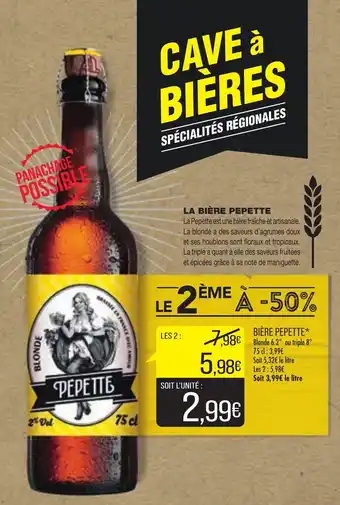 Match La bière pepette offre