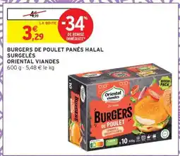 Intermarché Burgers de Poulet Panés Halal surgelés offre