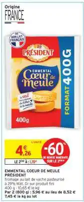 Intermarché Emmental cœur de meule offre