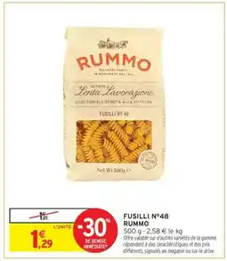 Intermarché Fusilli N°48 Rummo offre