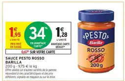 Intermarché SAUCE PESTO ROSSO BARILLA offre