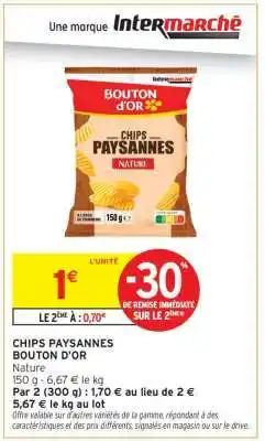Intermarché CHIPS PAYSANNES BOUTON D'OR offre