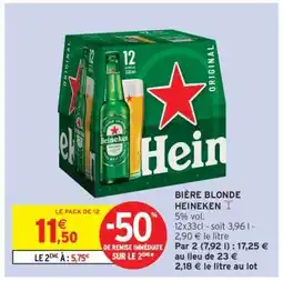 Intermarché Bière Blonde Heineken offre