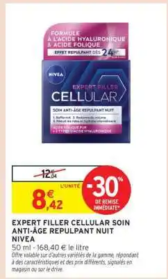 Intermarché EXPERT FILLER CELLULAR SOIN ANTI-ÂGE REPULPANT NUIT NIVEA offre