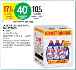 Intermarché LESSIVE LIQUIDE TOTAL 40 LAVAGES XTRA offre