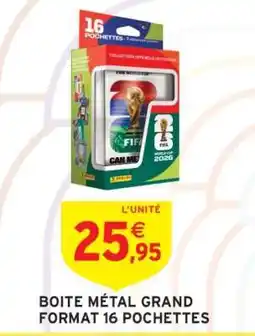 Intermarché BOITE MÉTAL GRAND FORMAT 16 POCHETTES offre
